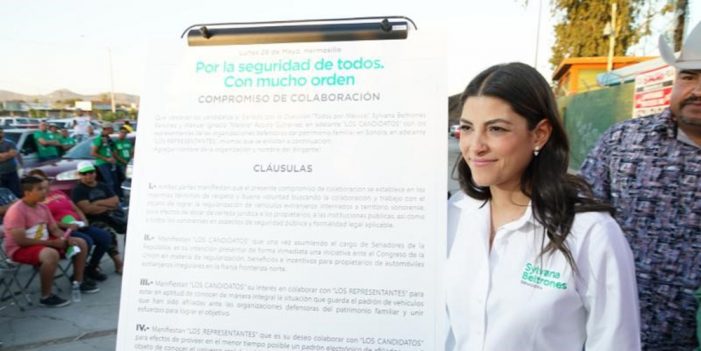 Firma Sylvana compromiso para regularizar autos “Chocolates”