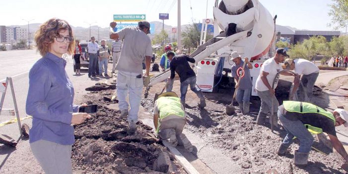 Pavimentan acceso a Bulevar “El Greco” y “Luis Donaldo Colosio”