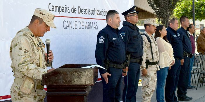 Inicia Sedena campaña de despistolización