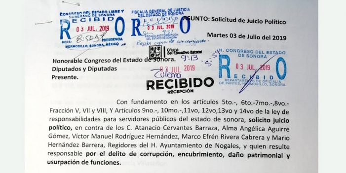 La sacudida del árbol; juicio político contra regidores de Nogales