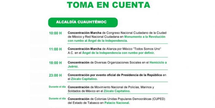 Marchan agrupaciones en Ciudad de México