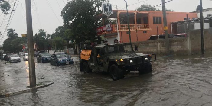 Aplican Plan DN-III-E por lluvias en Aldama, Tamaulipas