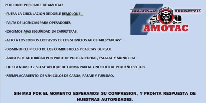 Transportistas terminan protesta tras acuerdo de diálogo