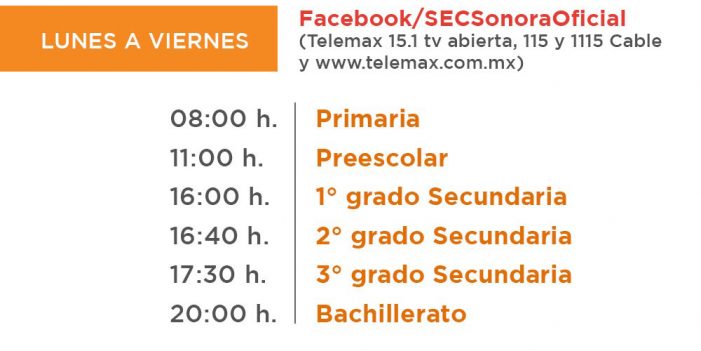 Pone SEC a disposición de familias sonorenses actividades académicas en línea