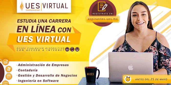 Abre UES registro de aspirantes para carreras en línea