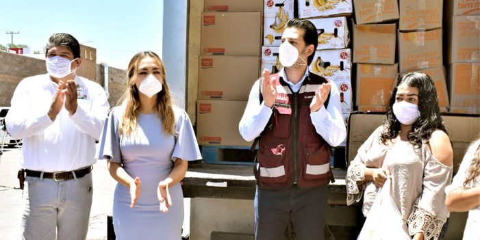 Recibe Gobierno municipal siete toneladas en donación de víveres