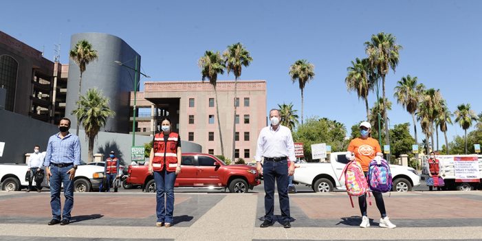 Entregan paquetes escolares y apoyos a familias #ParaQueSigaSonora