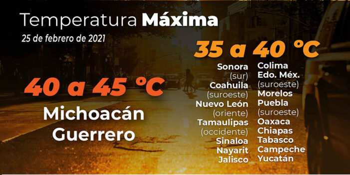 México espera altas temperaturas