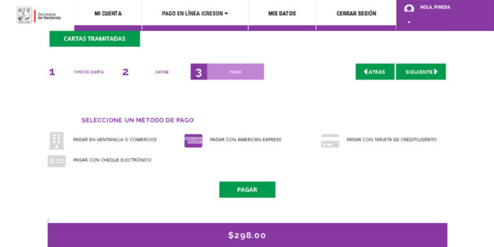 Carta de No adeudo, pídela en línea