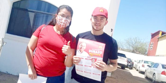 Brigadistas del PT promueven voto para Durazo