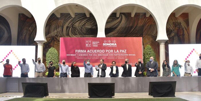 Firman “Acuerdo por la paz y tranquilidad de Sonora”