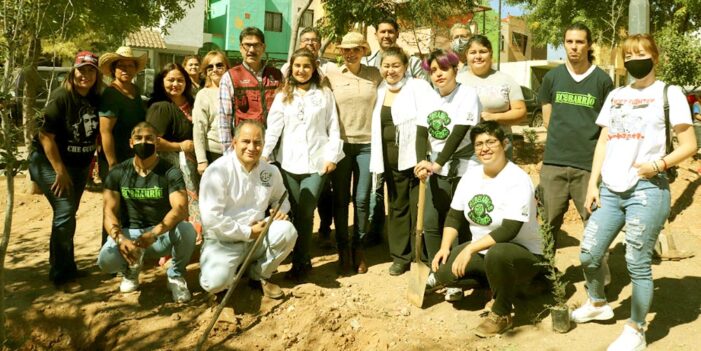 Participa Alcalde de Nogales en reforestación de área verde