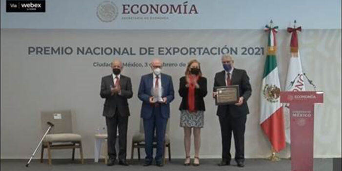 Recibe Metalúrgica de cobre premio nacional de exportación