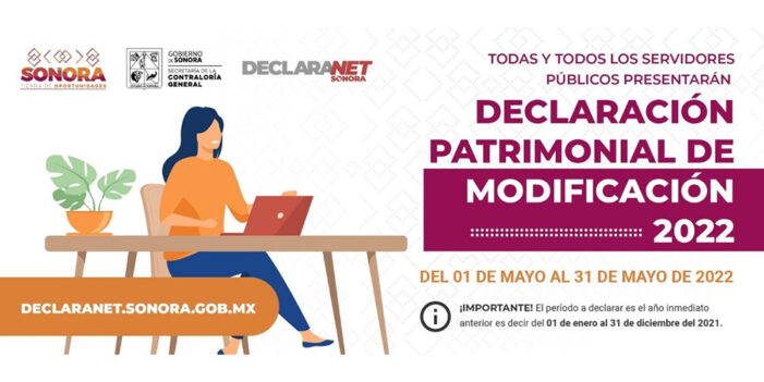 Llama Contraloría Sonora a presentar declaración patrimonial del Servidor público