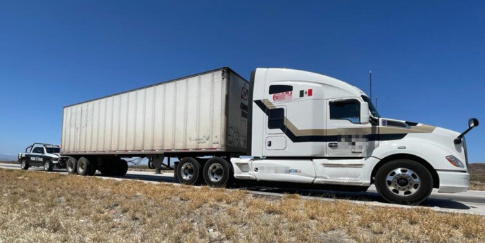 Recupera Policía Estatal tráiler robado
