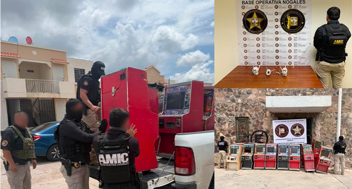 Asegura cámaras y máquinas tragamonedas en Nogales